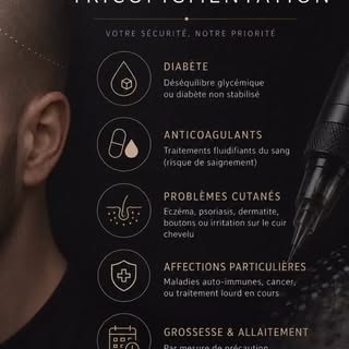 ⚠️ CONTRE-INDICATIONS À LA TRICOPIGMENTATION ⚠️

La tricopigmentation est une solution esthétique ef
