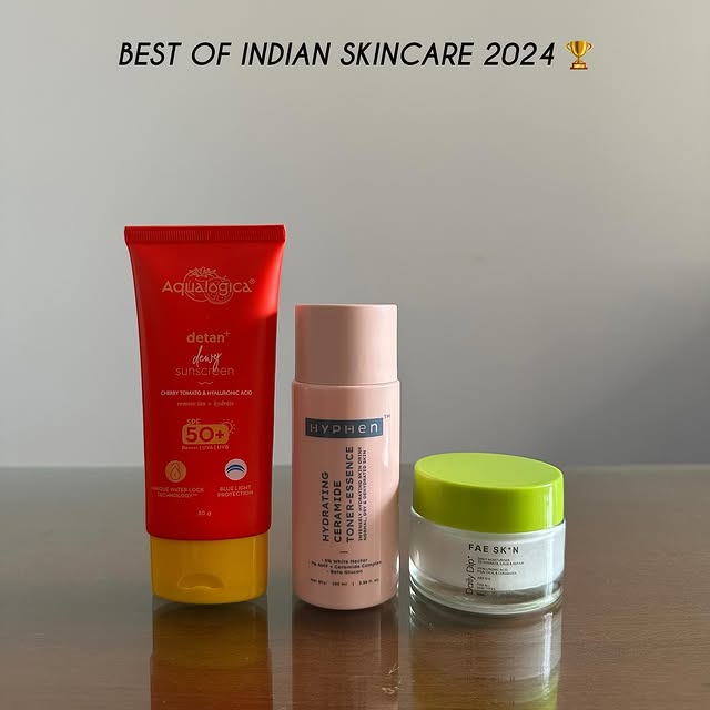 • Best of INDIAN skincare 2024 🏆•

1. @aqualogica.in detan sunscreen - this was an impulse purchase