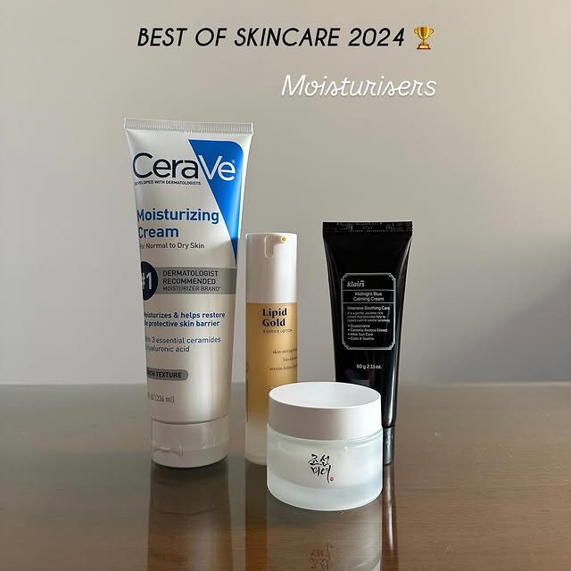 • Best of Skincare2024 🏆• 

MOISTURISERS 

1. @cerave moisturising cream- very basic , rich fluffy 