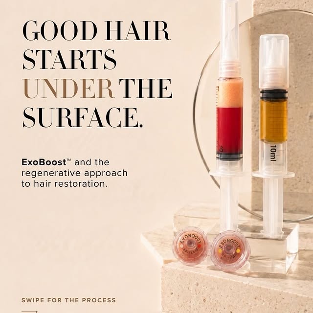 Hair loss is one of the most common concerns Dr. A sees, and ExoBoost™ is one of the most exciting t