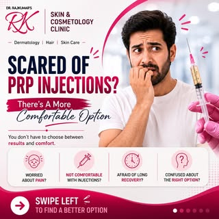 😟 Scared of PRP injections? You're not alone.

Many people delay hair fall treatment because of con
