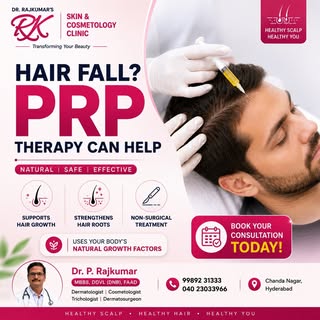 💡 Hair Fall? PRP Therapy Can Help

If you're experiencing excessive hair fall, thinning hair, or re