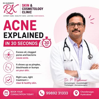 Acne Explained in 30 Seconds!

Acne is more than just pimples. It can be caused by excess oil, clogg