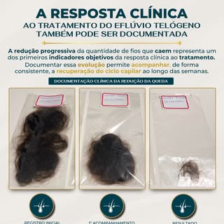 Quando a queda de cabelo deixa de ser apenas uma percepção e passa a ser documentada, a evolução clí
