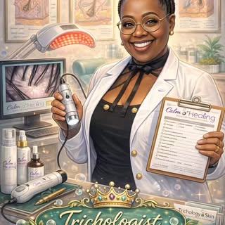 Angela Rushing, Board-Certified Trichologist & Licensed Esthetician, specializes in clinical scalp, 