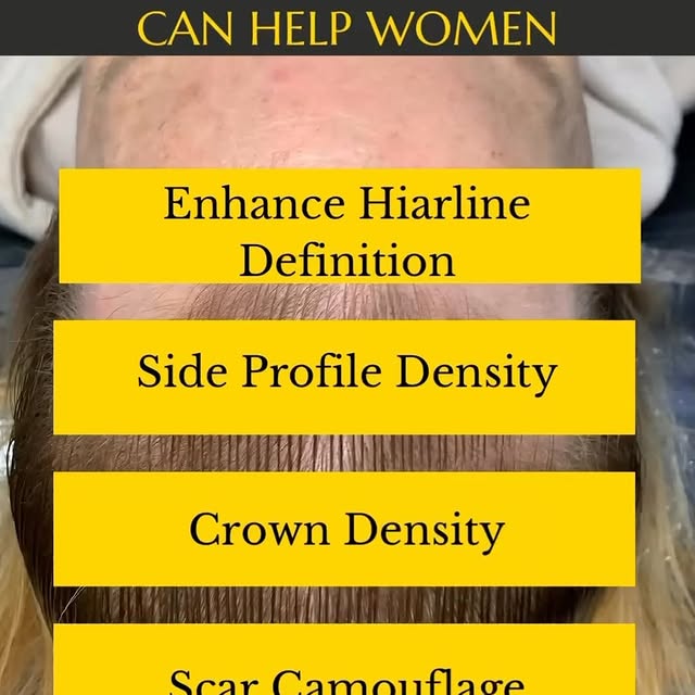 Scalp micropigmentation is a great option for women. 
SMP is :
✅ Low maintenance 
✅Cost Effective 
✅