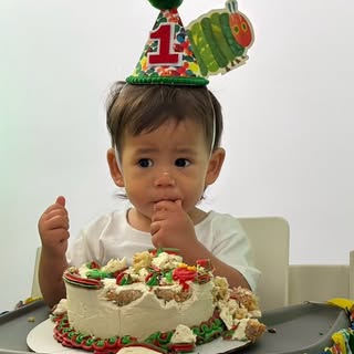 1 💚 very hungry caterpillar 🐛 
We love you Daniel James 🫶🏽