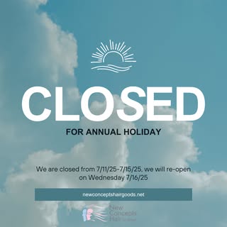 Closed for our annual holiday from 7/11/25-7/15/25. We will resume normal operations on Wednesday 7/