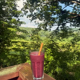Blueberry Smoothie 🫐 
The Blueberry Patch is in the distance…
#riverrunblueberryfarm #travelingderm