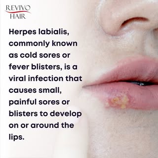 Herpes labialis, commonly known as cold sores or fever blisters, is a viral infection caused by the 