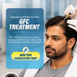Hair fall affecting your confidence?
GFC Treatment uses your body's own growth factors to nourish ha