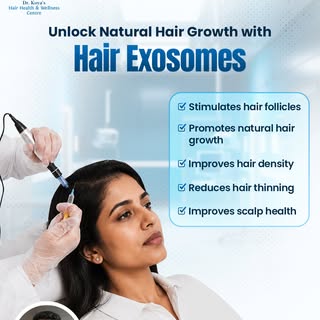 Your journey to thicker, healthier hair starts here. 
Discover the science of Hair Exosomes Therapy.