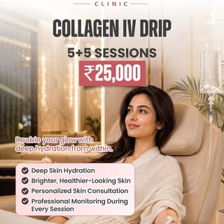 Healthy, glowing skin starts from within. ✨ 

Experience the power of our Collagen IV Drip for deep 
