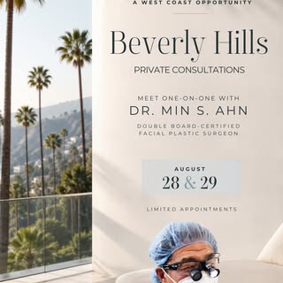 Beverly Hills... this is your opportunity!

For two exclusive days, Dr. Min S. Ahn and Rebecca Hoffe