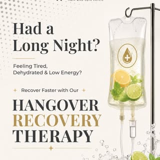 🍹 Had a long night? Wake up refreshed with our Hangover Recovery Therapy ✨

Rehydrate your body, bo