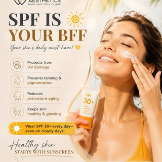 ☀️ SPF is your skin’s best friend! Daily sunscreen is the simplest step to protect your skin from ta