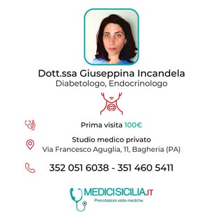 🩺Dott.ssa Giuseppina Incandela🩺
📝La Dott.ssa Giuseppina Incandela è specialista in Endocrinologia