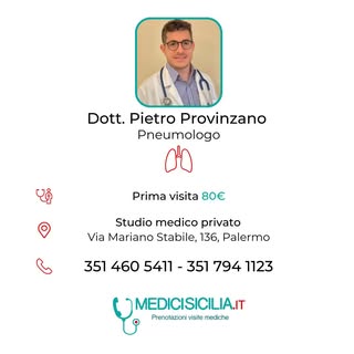 🩺Dott. Pietro Provinzano🩺
📝Il Dott. Pietro Provinzano è un medico specialista in Pneumologia, lau