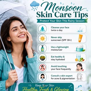 🌧️ Healthy skin starts with the right monsoon care!

Keep your skin fresh and glowing by following 