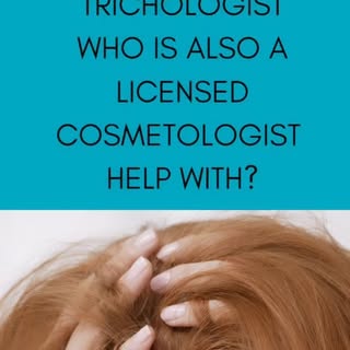 So when you are losing hair, who do you go see? Well, of course if you are suspecting an underlying 