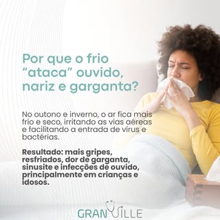 Frio pode ser um convite para espirros, dores e mal-estar, especialmente em ouvidos, nariz e gargant