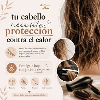 ✨ ¡El calor puede darle el acabado perfecto a tu peinado… pero también puede dañar tu cabello si no 