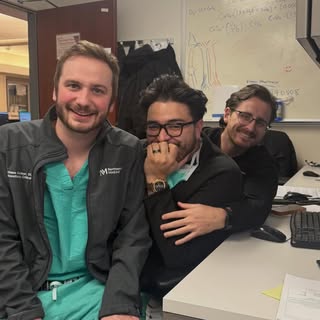 Side by side in training — and as friends. These three musketeers may have started out as anesthesia