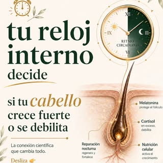 ⏰ Tu reloj interno decide en gran medida si tu cabello crece fuerte o se debilita 🥺

Tu cuerpo sigu