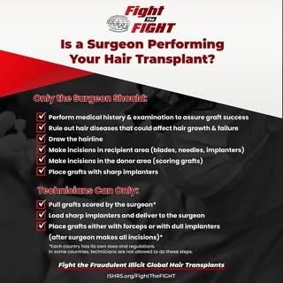 Today is Hair Transplant Repair Day, November 11, 2024.

Is a surgeon performing your hair transplan