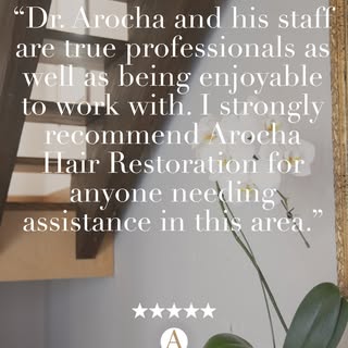 Nothing makes us happier than a 5-star review ⭐️⭐️⭐️⭐️⭐️

At Arocha Hair Restoration, we’re committe