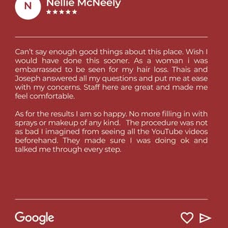 Thank you, Nellie, for trusting us with something so personal. We know how emotional hair loss can b