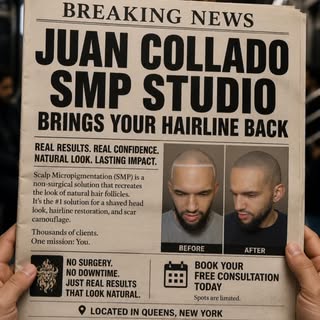 Want your hairline back?

Comment “𝗖𝗢𝗡𝗦𝗨𝗟𝗧𝗔𝗧𝗜𝗢𝗡” to learn more.

📞 (929) 209-2291

📍 1