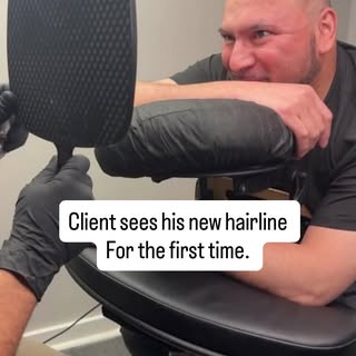 Quick live, doing final touches on our clients 1st session!

Client also sees his new hairline for t