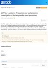 Mirna, Lipidomic, Proteomic And Metabolomic Investigation Of Ashwagandha Seed Exosomes