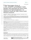 A New Heterozygous Variant of c.1225_1227delTTC (p.Phe409del) in Insulin Receptor Gene Associated with Severe Insulin Resistance and Hyperandrogenemia in an Adolescent Female with Type A Severe Insulin Resistance Syndrome