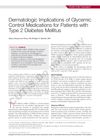 Dermatologic Implications of Glycemic Control Medications for Patients with Type 2 Diabetes Mellitus