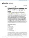 An Animal Study on the Effectiveness of Platelet-Rich Plasma as a Direct Pulp Capping Agent