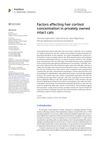 Factors Affecting Hair Cortisol Concentration in Privately Owned Intact Cats