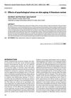 Effects of Psychological Stress on Skin Aging: A Literature Review