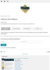 Letter to the Editors