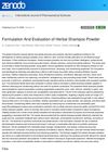 Formulation And Evaluation of Herbal Shampoo Powder