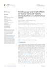 Needle Gauge And Length Effects On Human Stem Cell Viability During Injection: A Comprehensive Review