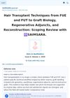 Hair Transplant Techniques from FUE and FUT to Graft Biology, Regenerative Adjuncts, and Reconstruction: Scoping Review with SAIMSARA