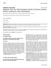Abstracts From The 55th European Society Of Human Genetics Conference: Oral Presentations