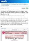 Formulation And Evaluation Of Herbal Hair Serum From Waste Part Of Onion, Garlic, And Pomegranate