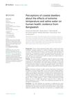Perceptions of Coastal Dwellers About the Effects of Extreme Temperature and Saline Water on Human Health: Evidence From Bangladesh