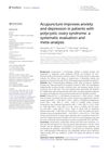 Acupuncture Improves Anxiety and Depression in Patients With Polycystic Ovary Syndrome: A Systematic Evaluation and Meta-Analysis