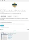 Lecture Synopsis: The Use of PRP in Hair Restoration