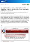DEVELOPMENT AND EVALUATION OF NATURAL SHAMPOO POWDER HAVING ANTIDRANDRUFF AND ANTIFUNGAL ACTIVITY