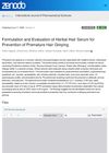 Formulation and Evaluation of Herbal Hair Serum for Prevention of Premature Hair Greying
